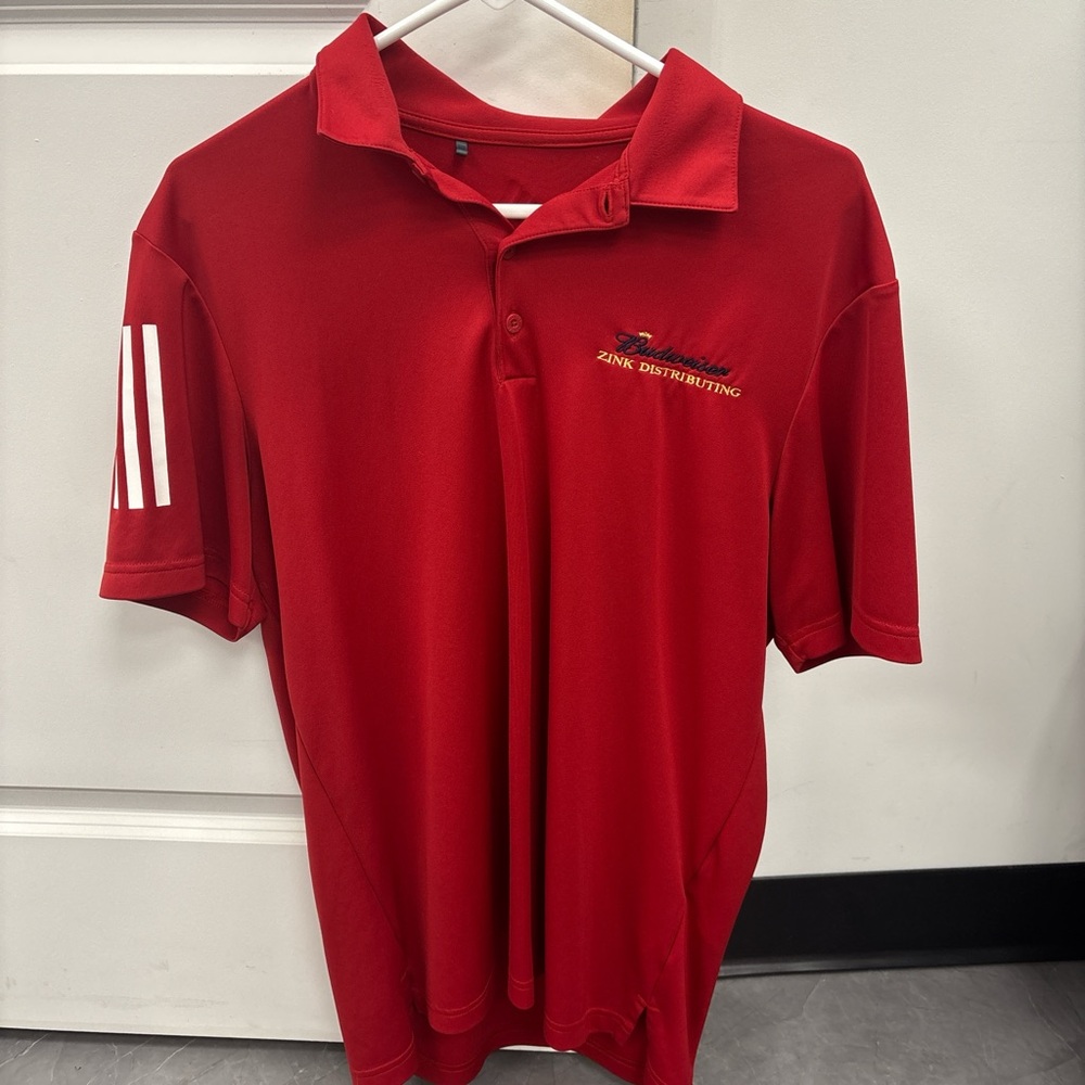 Budweiser Red Polo Shirt with Embroidered Logo